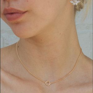 Brandy Melville Gold Circle Charm Necklace